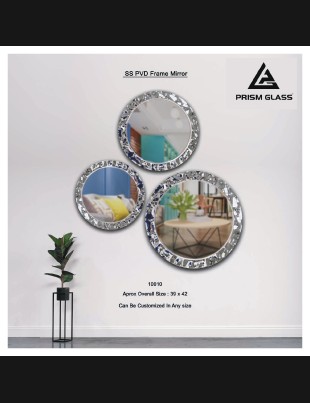 3 Piece Modern & Contemporary Frameless Mirror Set